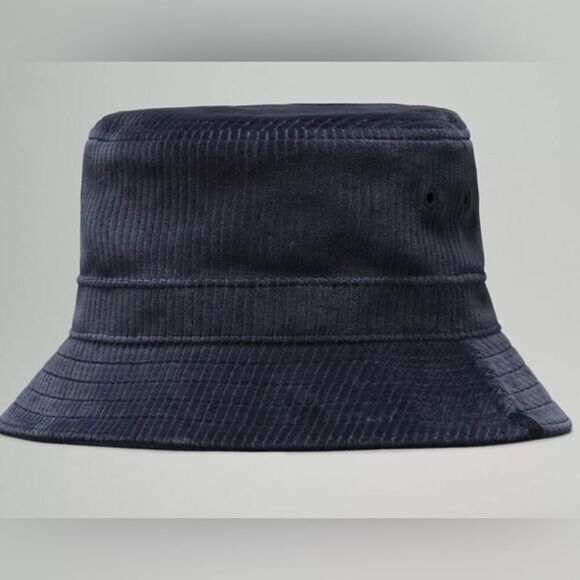 NWT Lululemon Unisex Corduroy Bucket Hat Navy Blue - Size Small/Medium - Picture 1 of 10